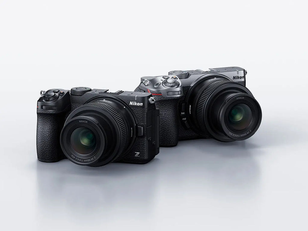 Nikon Z5IIC full-frame mirrorless cameras in black and silver with NIKKOR Z lenses