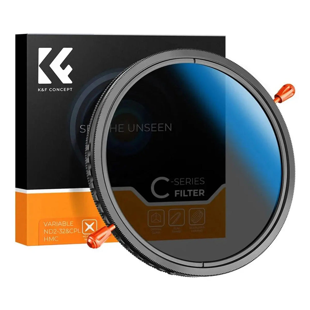 K&F Concept KF01.1323V1 62mm Variable ND2-ND32 and CPL 2-in-1 filter