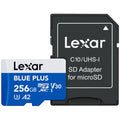 Lexar Blue Plus 256GB UHS I microSD Memory Card Lexar