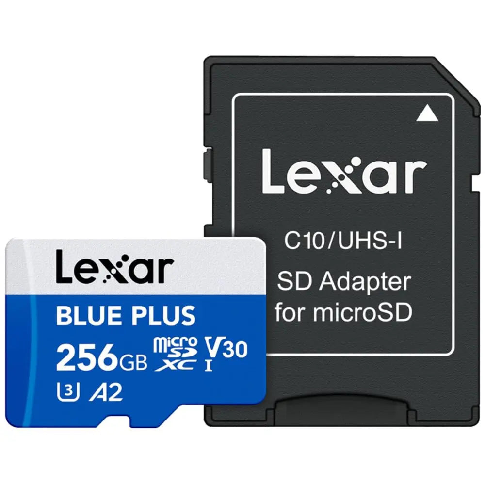 Lexar Blue Plus 256GB UHS I microSD Memory Card Lexar