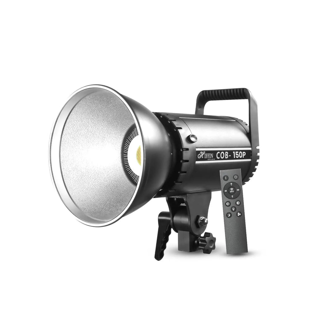 HIFFIN COB-150P 150W Bi-Color LED Video Light for Photography & Videography | 3200K-5600K | 13800 Lux @1m | 18cm Reflector | Infrared Remote Control Hiffin