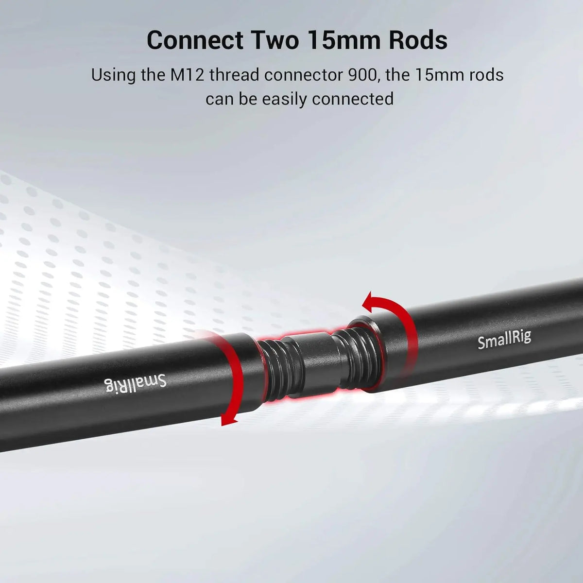 SMALLRIG 15mm Camera Rods 8 Inch Aluminum Alloy Rail Support System 1051 SMALLRIG