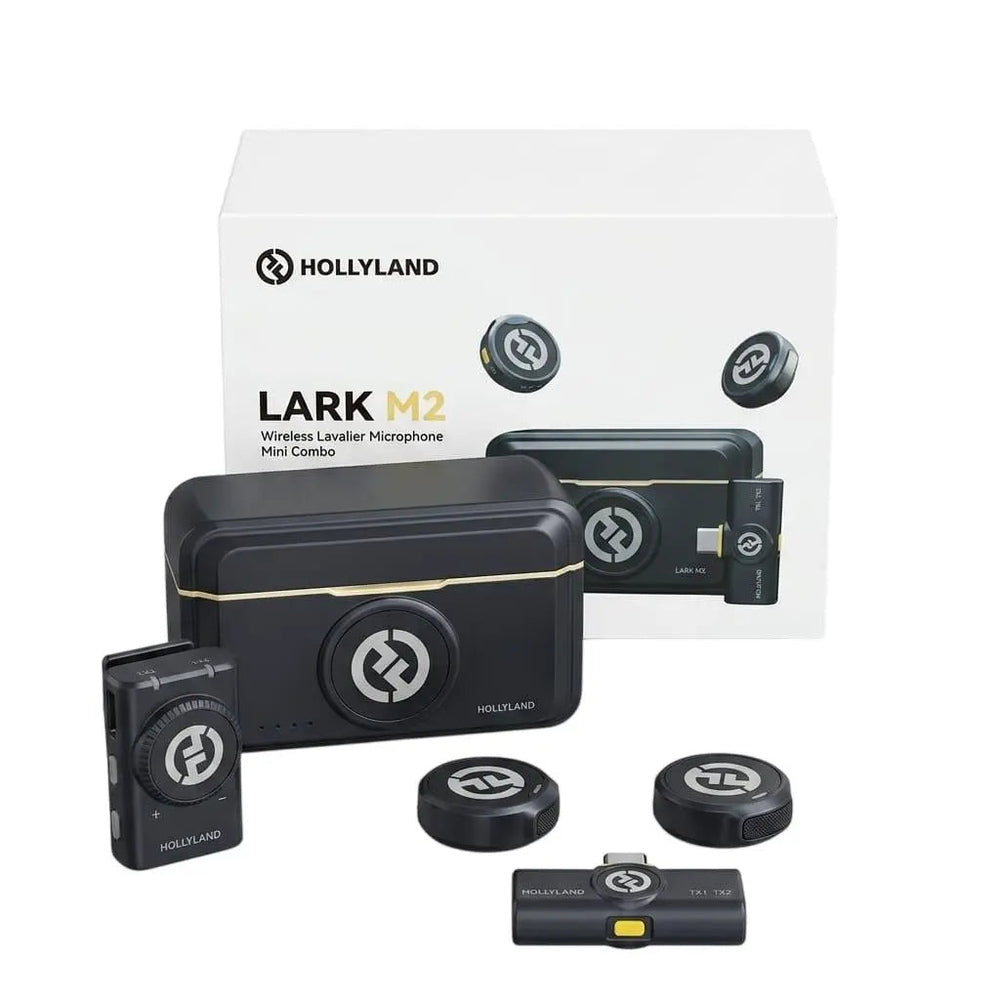 Hollyland LARK M2 Mini Combo wireless microphone kit packaging