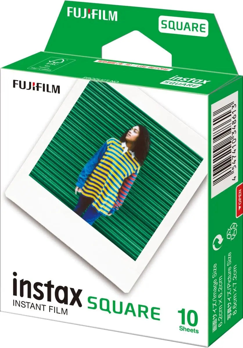 Fujifilm Instax Square Instant Film White Frame | 10 Exposures| Fujifilm