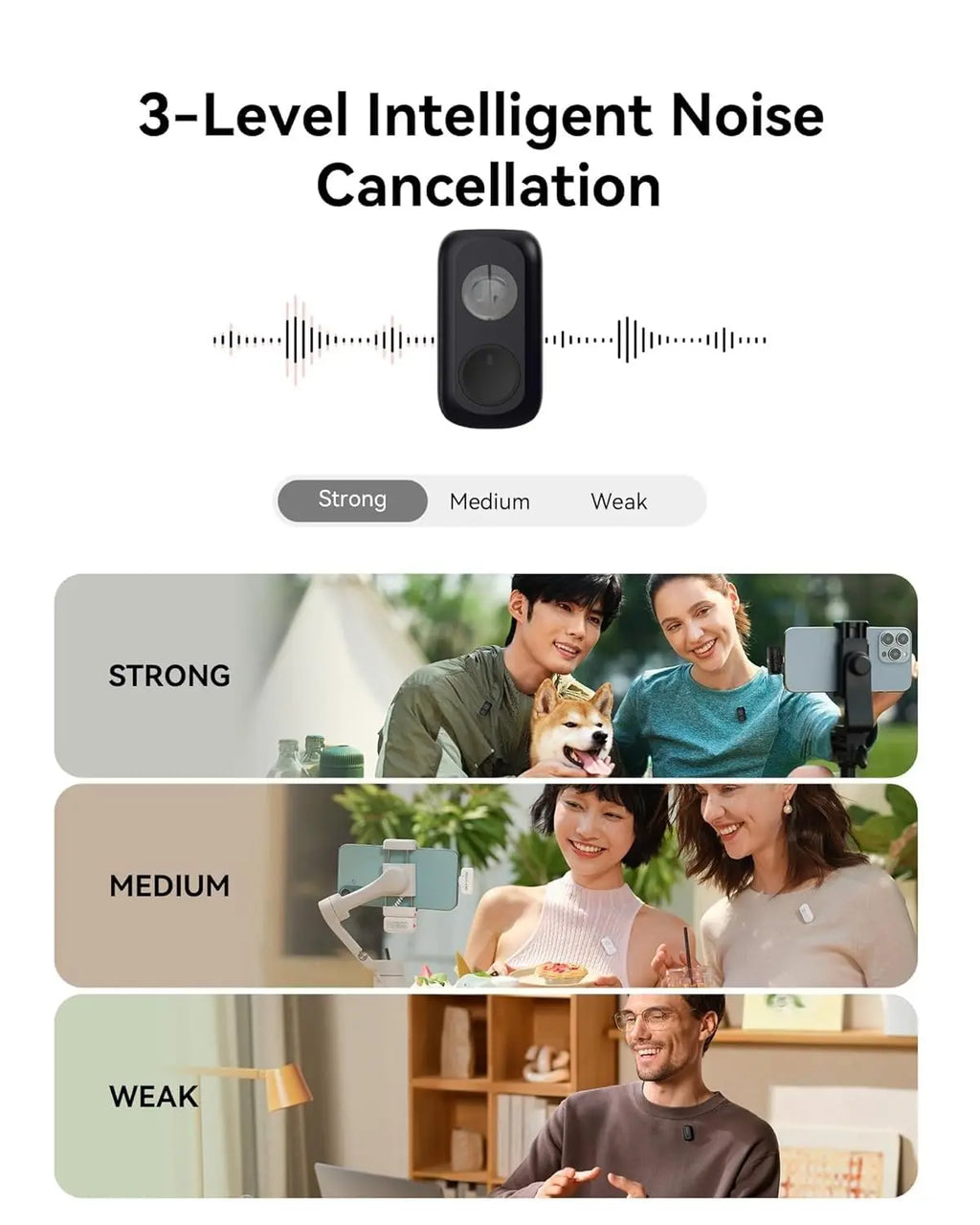 Hollyland LARK A1 Duo Wireless Magnetic Microphone for iPhone 15/16, iPad & Android Hollyland