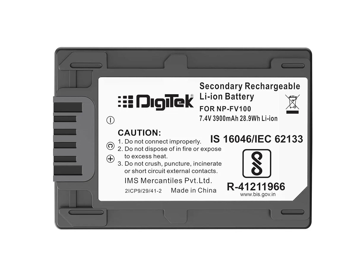DIGITEK NP-FV100 3900mAh Extra Power Rechargeable Li-ion Battery Digitek