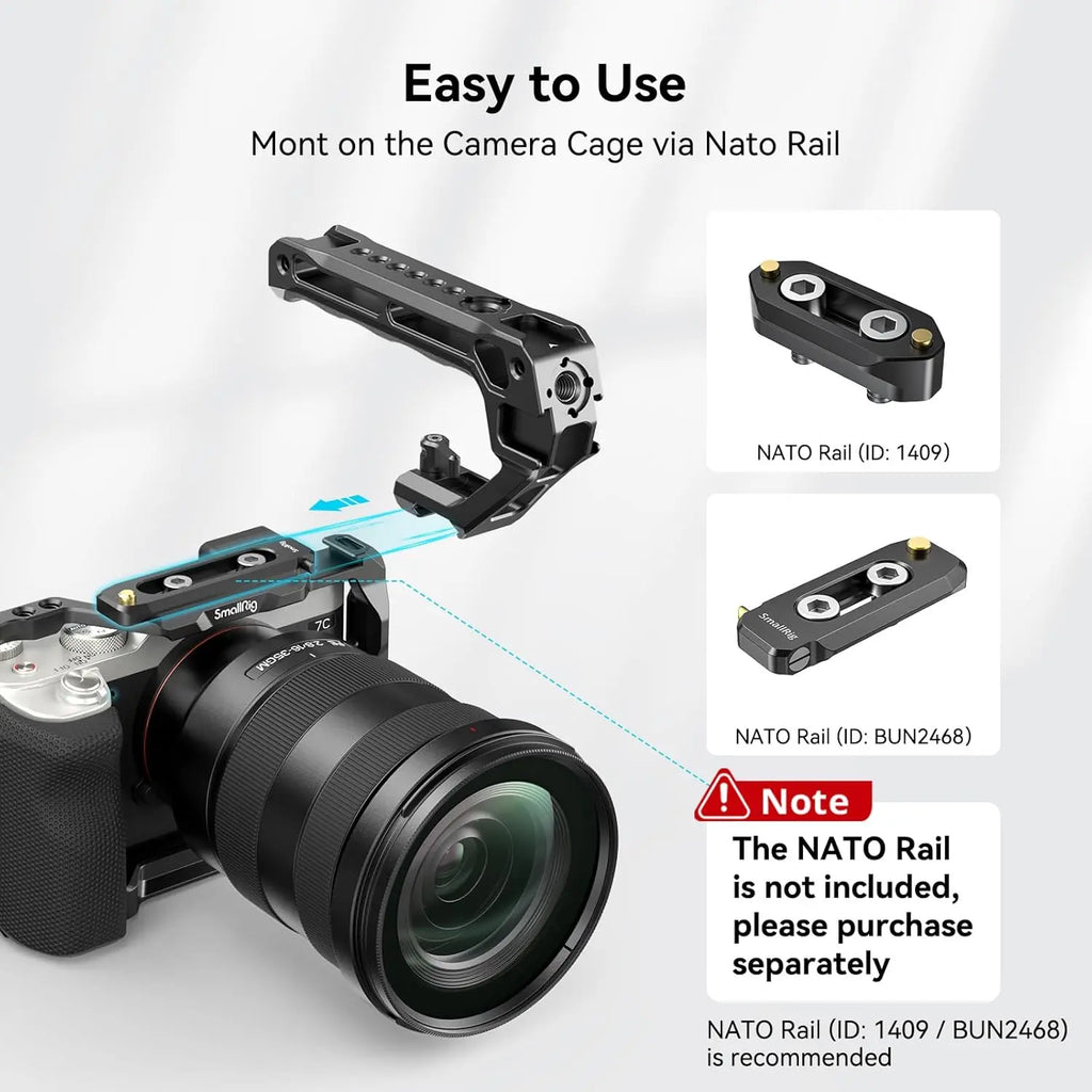 SmallRig Lightweight NATO Top Handle with Quick Release Clamp 3766 SMALLRIG