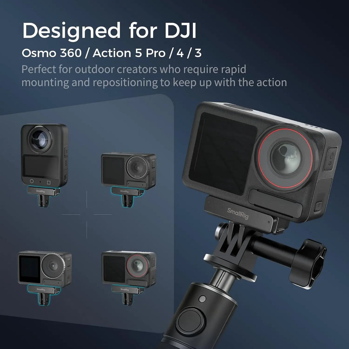SmallRig Quick Release Mount (2pcs) for DJI Osmo Action Series 5813 SMALLRIG