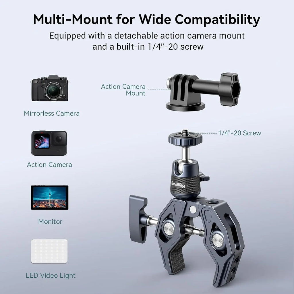 SmallRig Super Clamp with Ballhead Camera Mount SR-4102B SMALLRIG