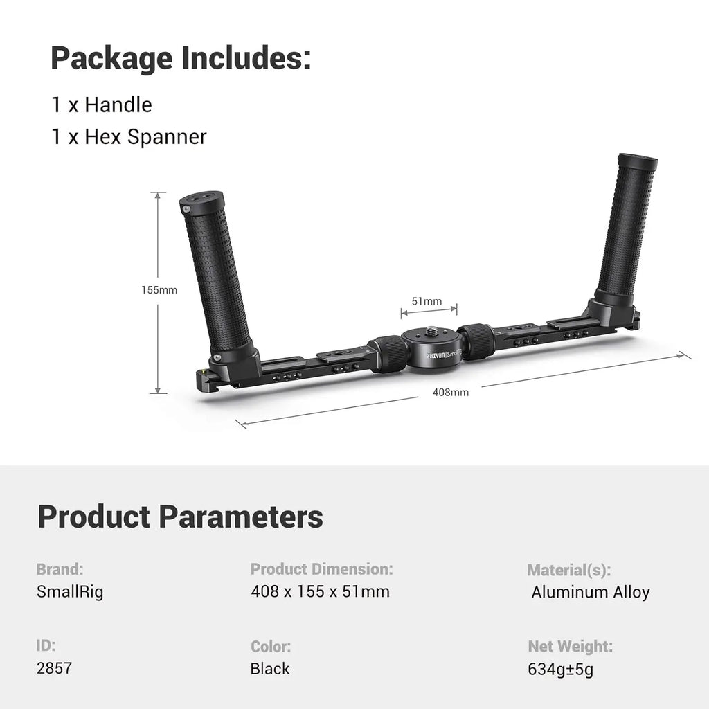 SmallRig Dual Handgrip for Zhiyun Crane 3S Handheld Stabilizer 2857 SMALLRIG