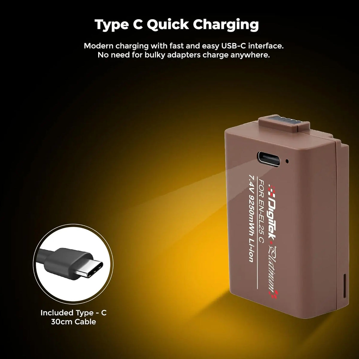 Digitek Platinum ENEL25 Type C Extra Power Battery Digitek