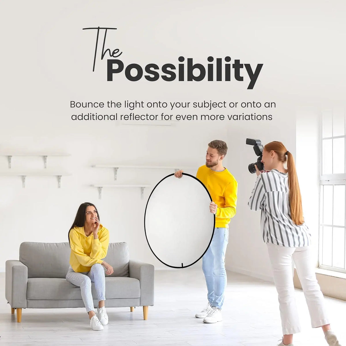 Digitek DRB 5-1 45-Inch 5-in-1 Collapsible Camera Reflector for Studio Photography Digitek