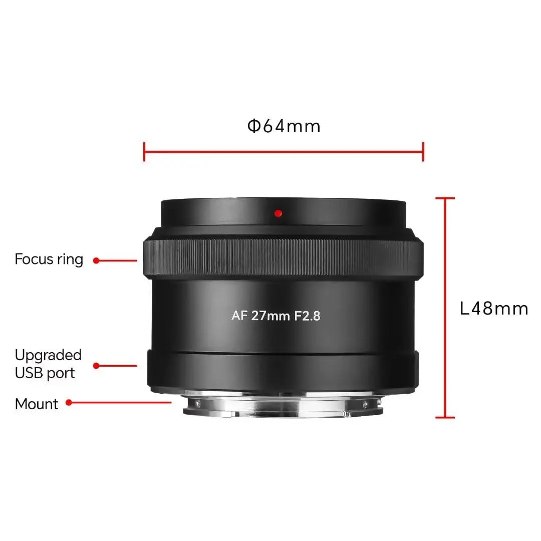 7Artisans AF 27mm F2.8 Prime Lens for Sony E Mount | Full-Frame Autofocus Lens with STM Motor 7ARTISANS