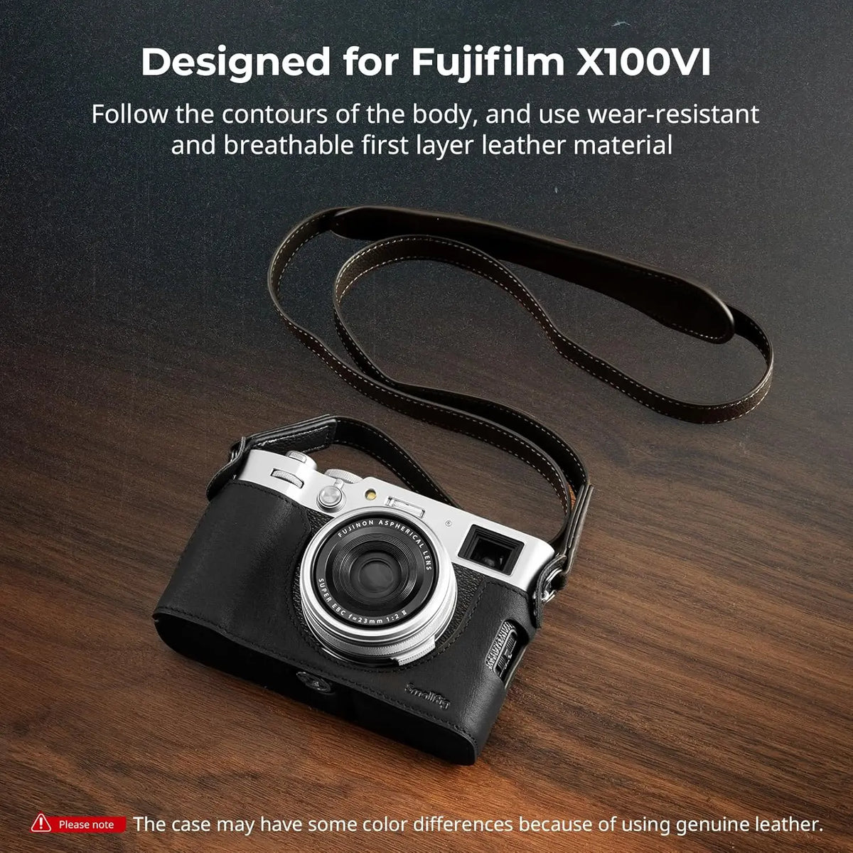SmallRig X100VI Half Leather Case Kit with Shoulder Strap SR-4700 SMALLRIG