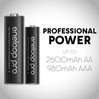 Panasonic Eneloop Pro AA Rechargeable Batteries BK-3HCCE/4BN 2550mAh Panasonic