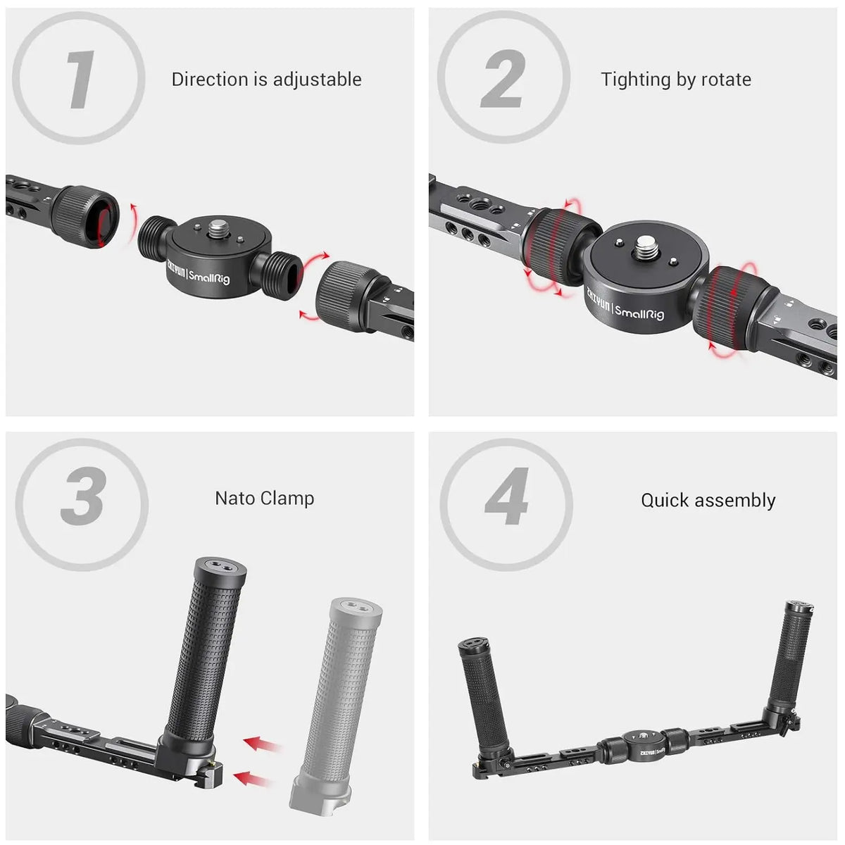 SmallRig Dual Handgrip for Zhiyun Crane 3S Handheld Stabilizer 2857 SMALLRIG