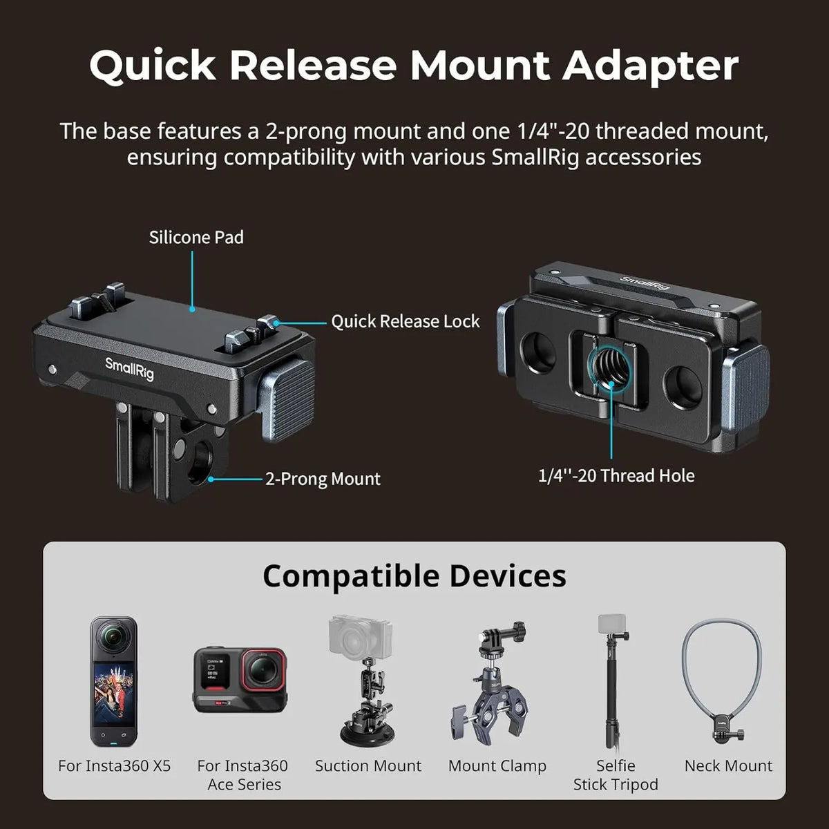 SmallRig Quick Release Mount Adapter 5814 SMALLRIG