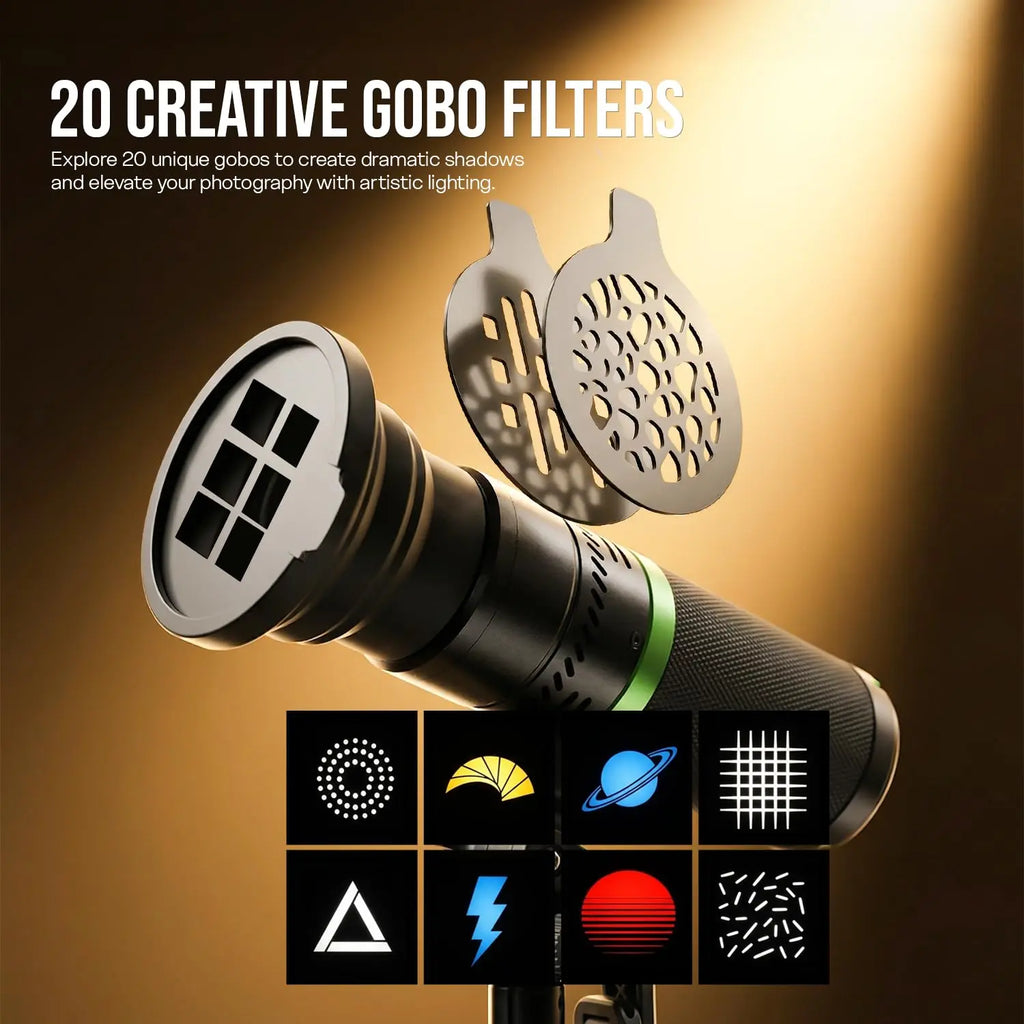 HIFFIN G Flash PRO RGB Photography Flashlight Portable Video Light 30W LED HIFFIN