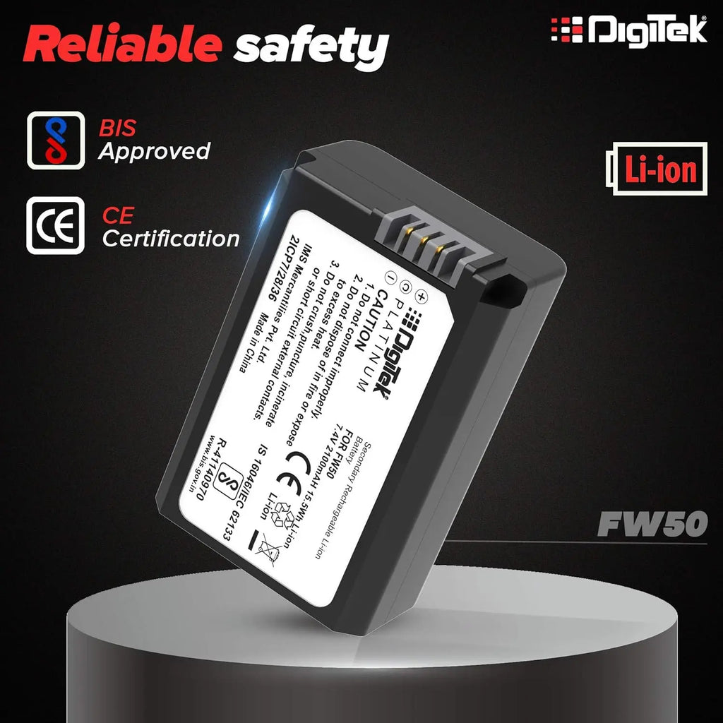 DIGITEK Platinum FW50 Lithium-Ion Rechargeable Battery Digitek