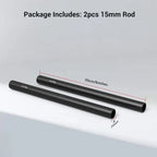 SMALLRIG 15mm Camera Rods 8 Inch Aluminum Alloy Rail Support System 1051 SMALLRIG