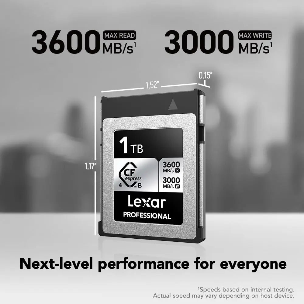 Lexar 1TB Professional CFexpress Type B Silver 4.0 Memory Card Lexar