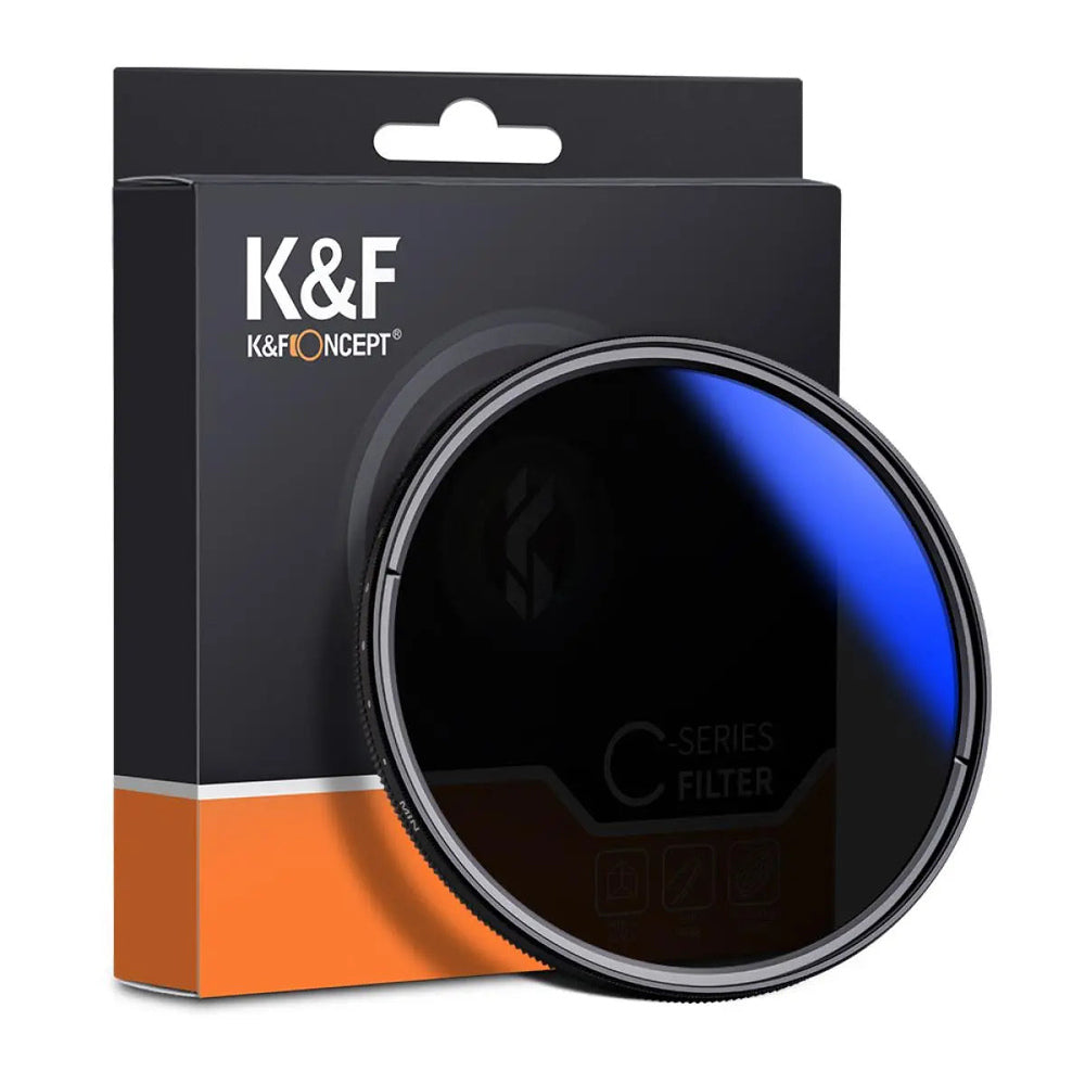 K&F Concept KF01.1405 77mm Blue Multi-Coated Variable ND2-ND400 filter
