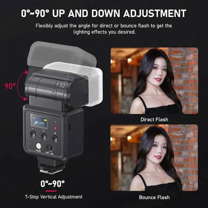 Ulanzi VIJIM F32 Camera Flash Speedlite GN32 5600K, Hot Shoe Mount