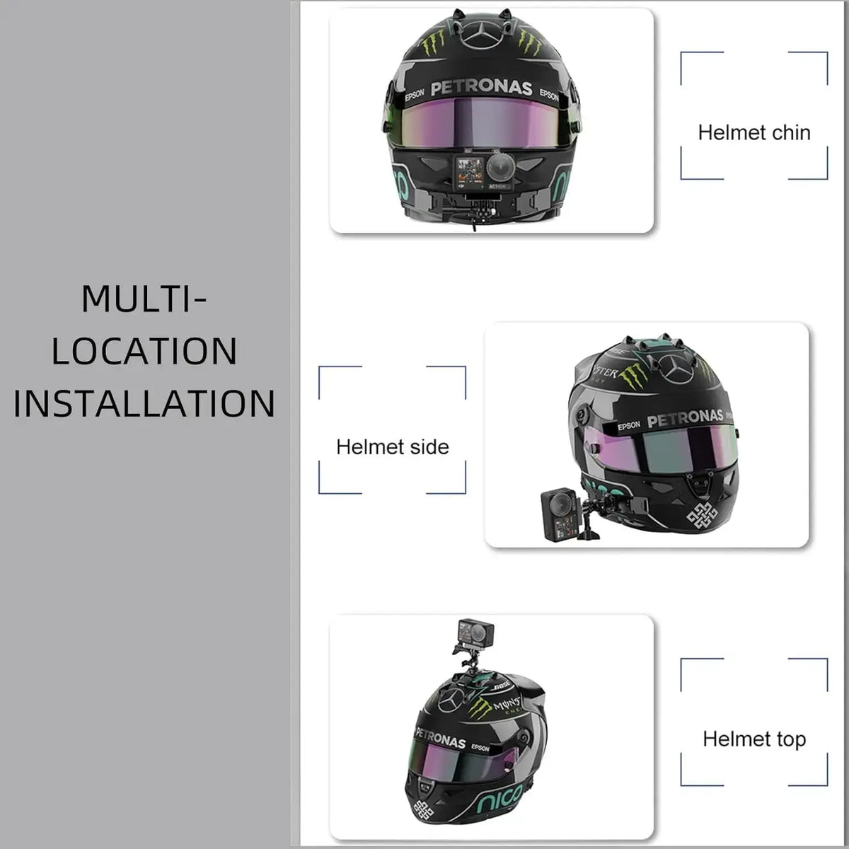 TEKTONIC Helmet Chin Mount for Action Camera Motorcycle Helmet Mount TEKTONIC