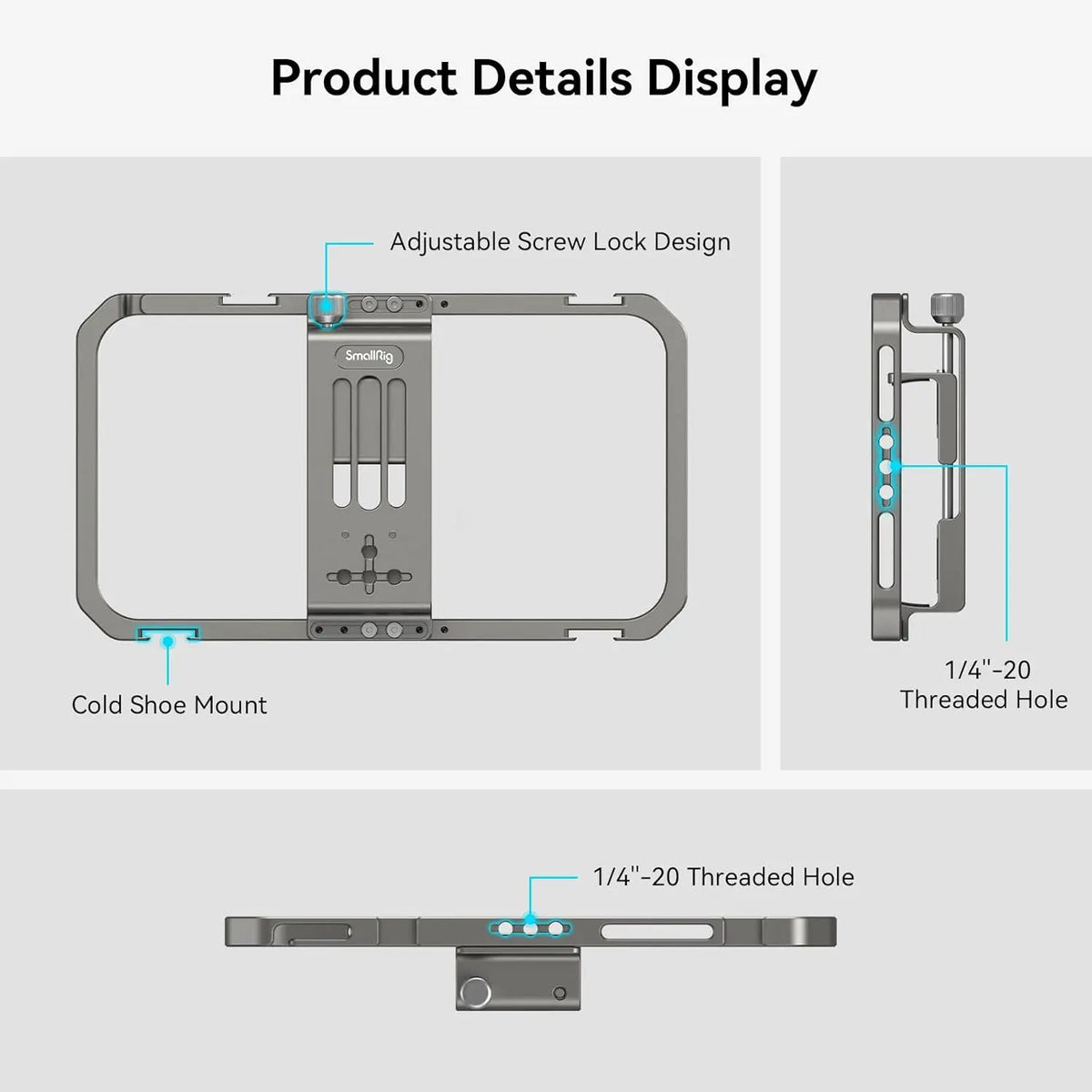 SmallRig Universal Phone Video Rig Aluminum Alloy Cage 2791B SMALLRIG