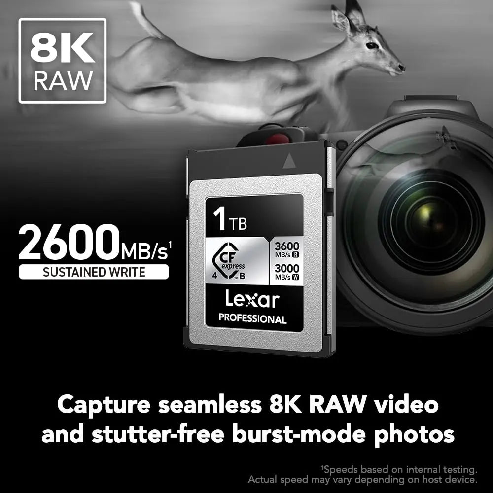 Lexar 1TB Professional CFexpress Type B Silver 4.0 Memory Card Lexar
