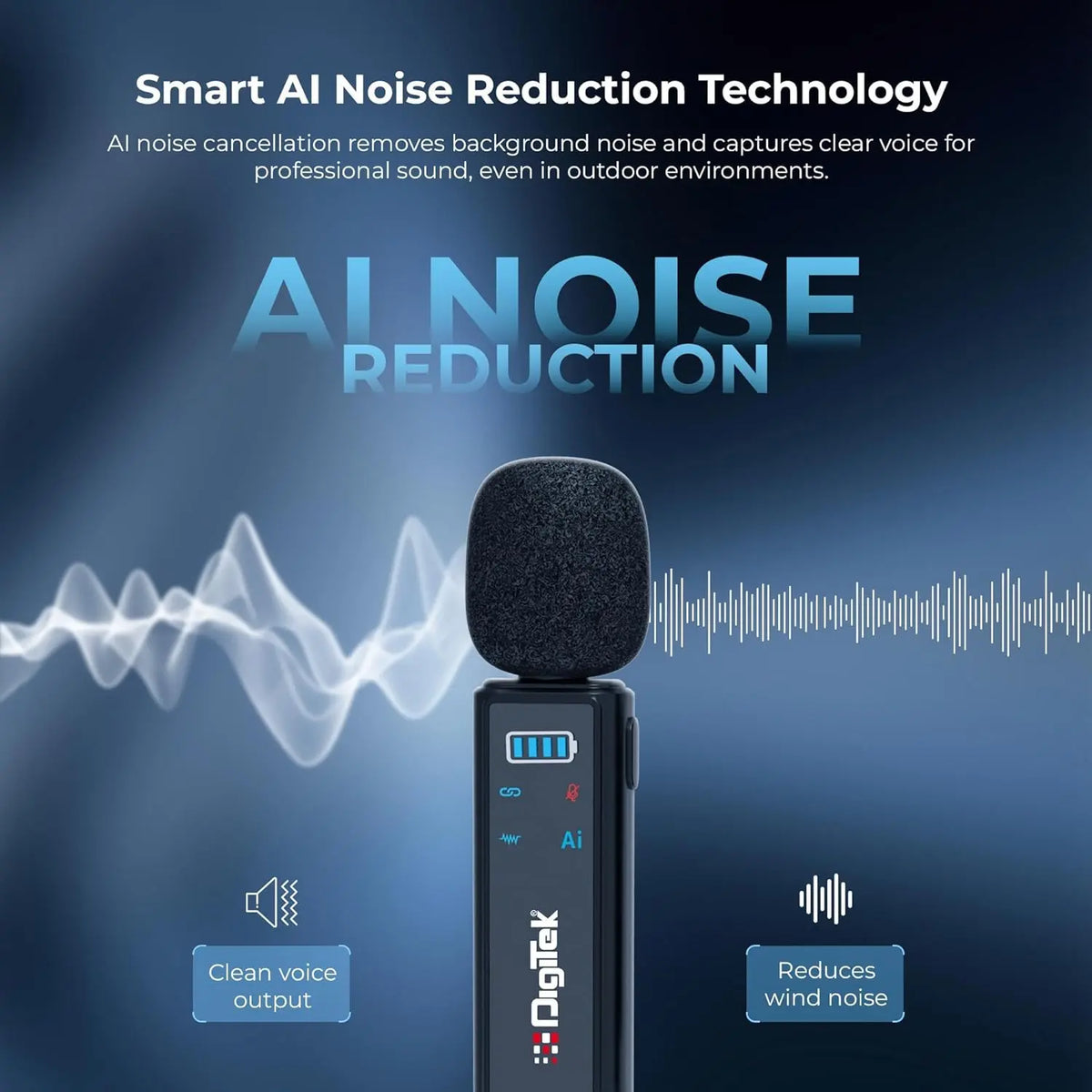 Digitek DMW 021 Wireless Clip On Microphone Digitek