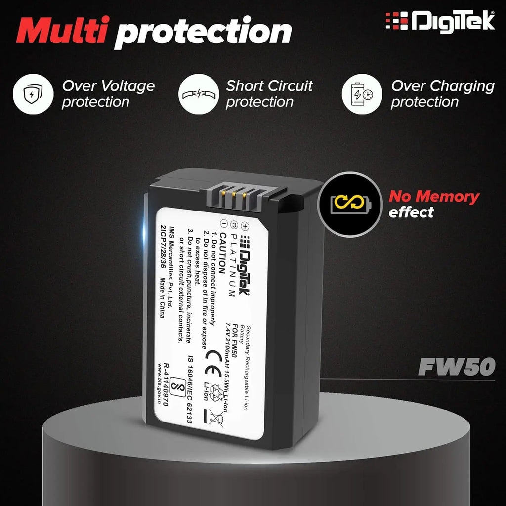 DIGITEK Platinum FW50 Lithium-Ion Rechargeable Battery Digitek