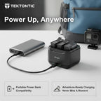 TEKTONIC Battery Charger Hub for Action 5 5 Pro 6 and 360 Fast Charging Multi Battery Charging Hub TEKTONIC