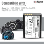 DIGITEK LP-E10 Lithium-Ion Rechargeable Battery for Canon EOS DSLR Cameras Digitek