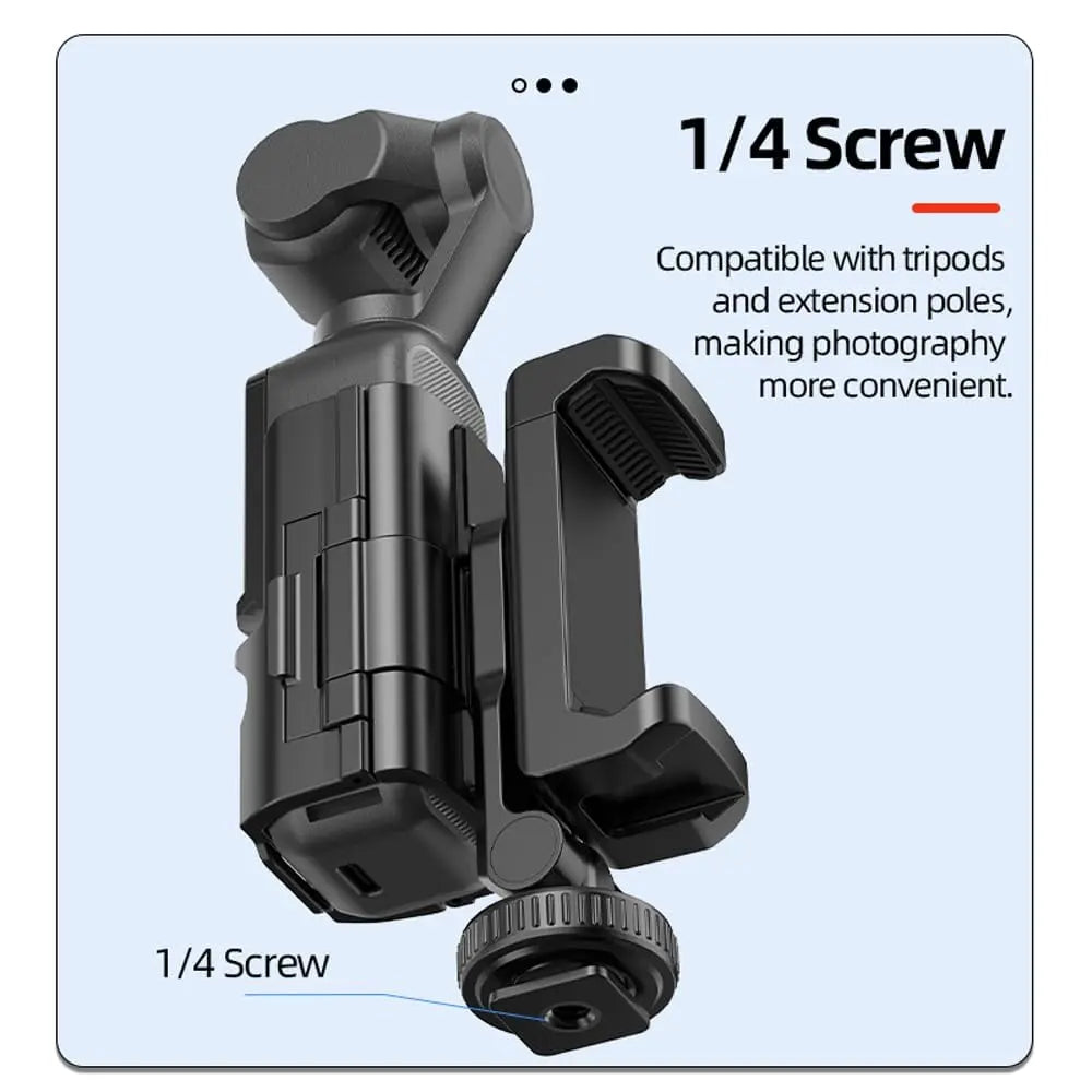 TEKTONIC Phone Holder Mount for DJI Pocket 3/4, Smartphone Clamp Adapter