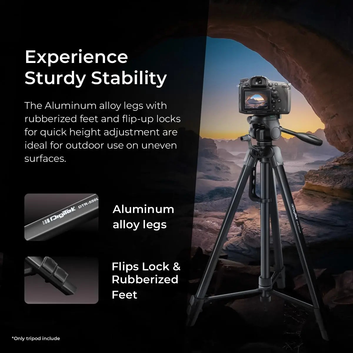 Digitek DTR 550 LW 67 Inch Foldable Tripod Digitek