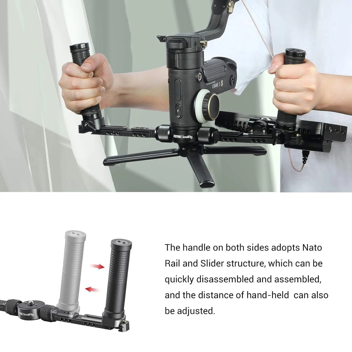 SmallRig Dual Handgrip for Zhiyun Crane 3S Handheld Stabilizer 2857 SMALLRIG