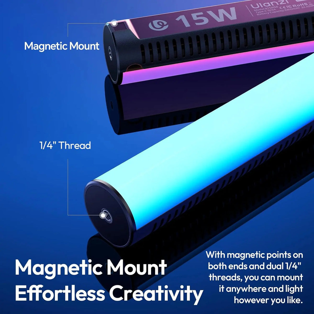Ulanzi B15RGB RGB Light Wand Portable Magnetic LED Tube Light Ulanzi