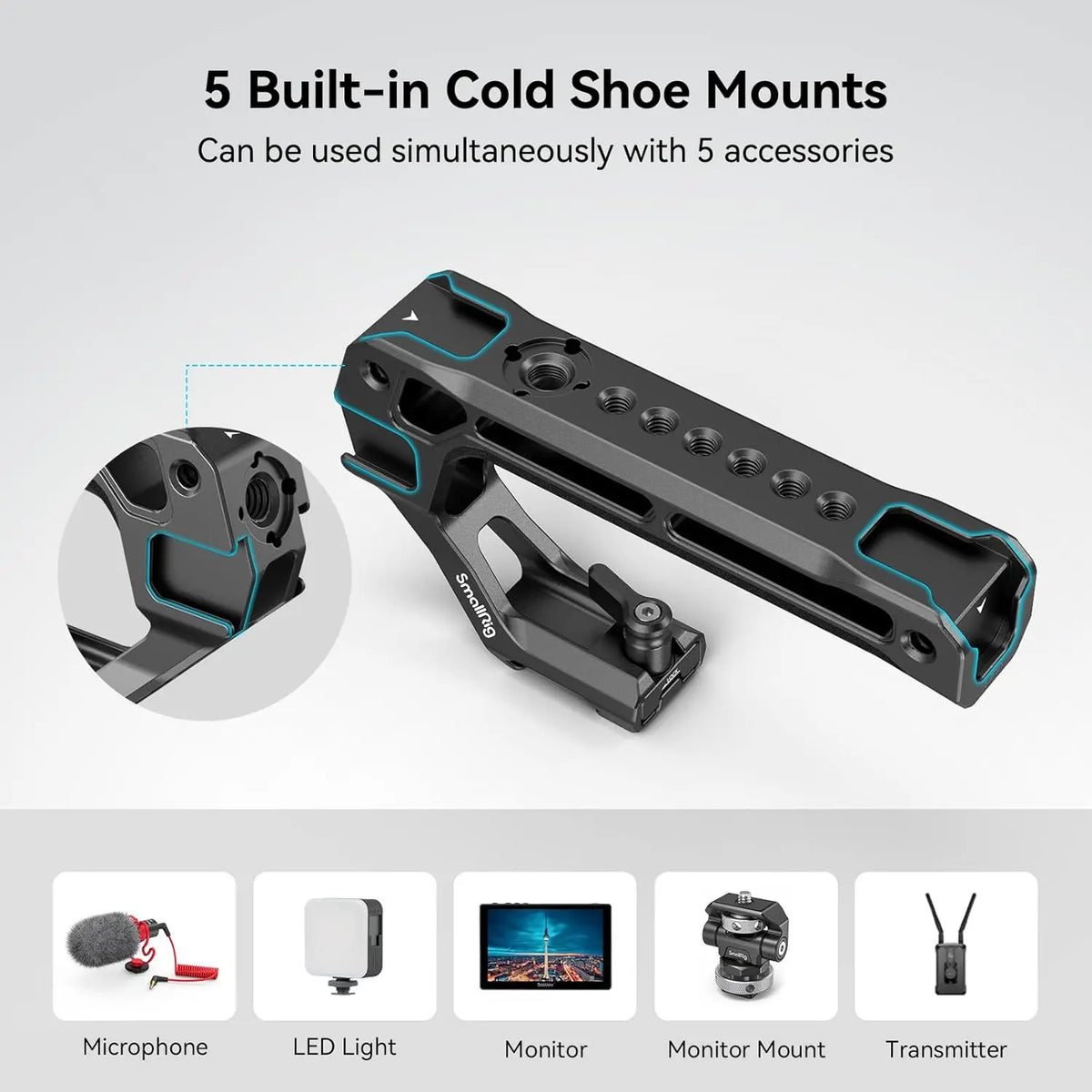 SmallRig Lightweight NATO Top Handle with Quick Release Clamp 3766 SMALLRIG
