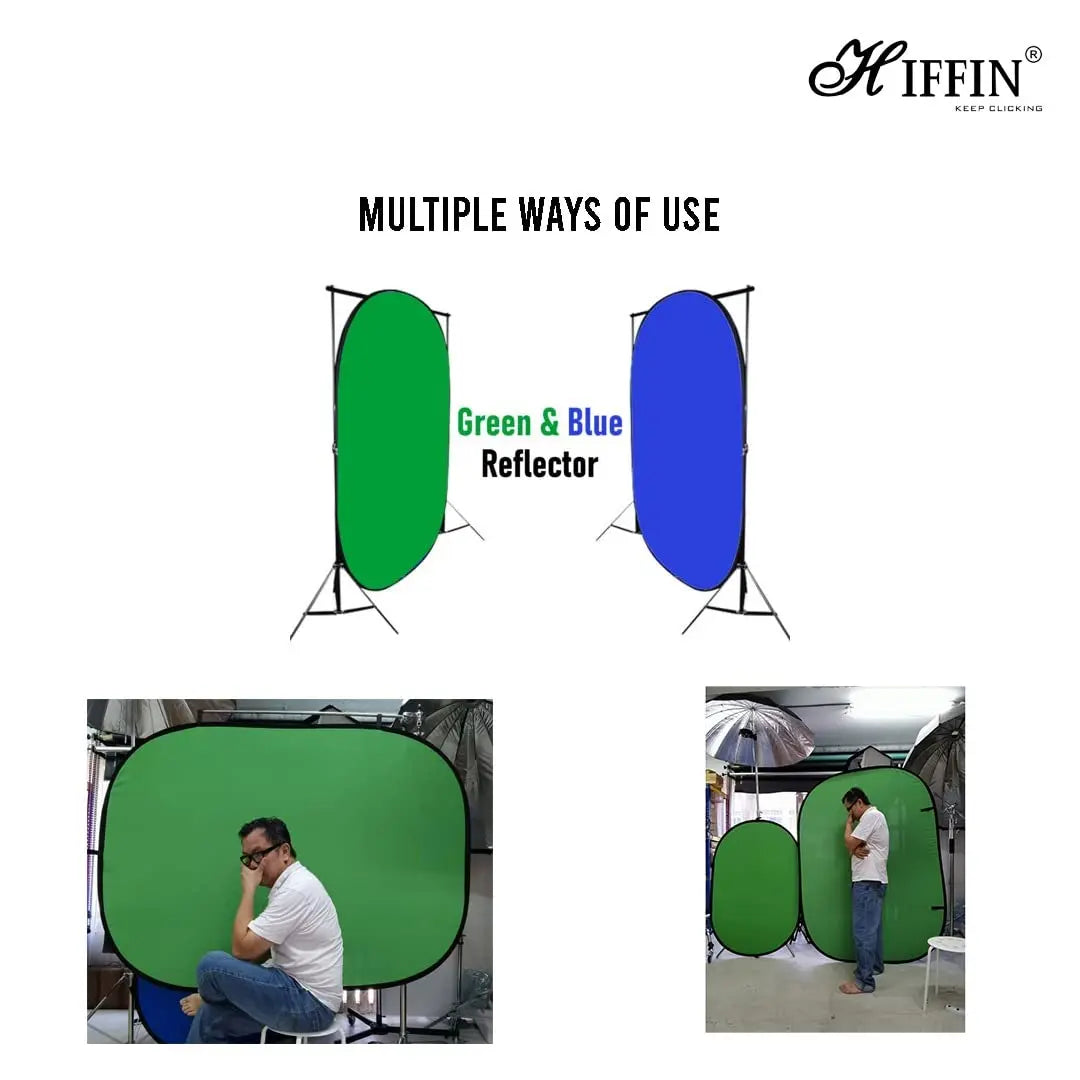 HIFFIN Two in One Green Blue 150 cm by 200 cm HIFFIN