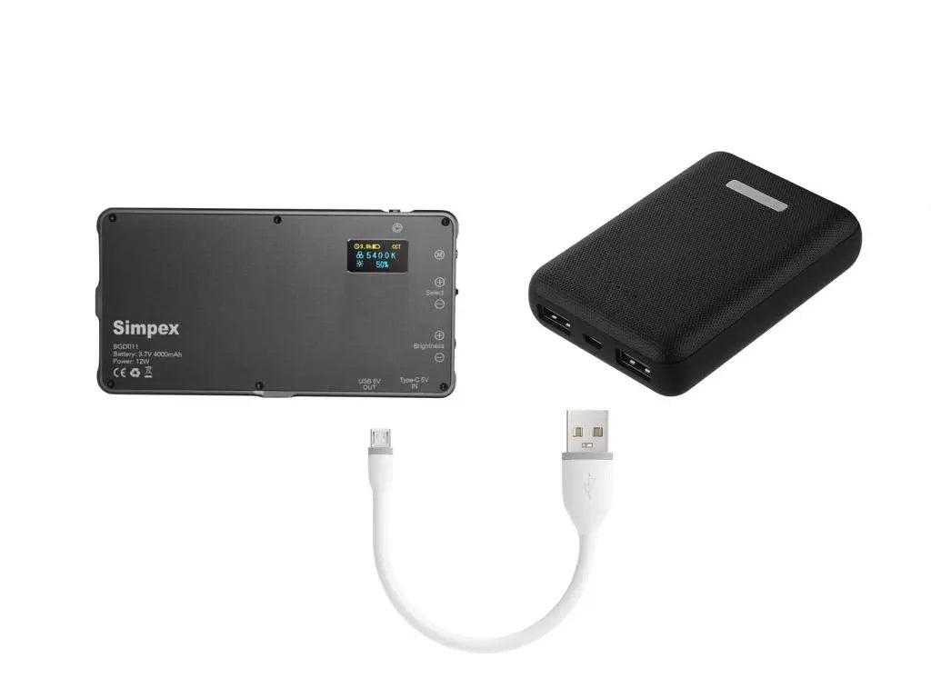Simpex RGB Pocket LED Light with Built in 4000MAh Rechargeable Battery Simpex