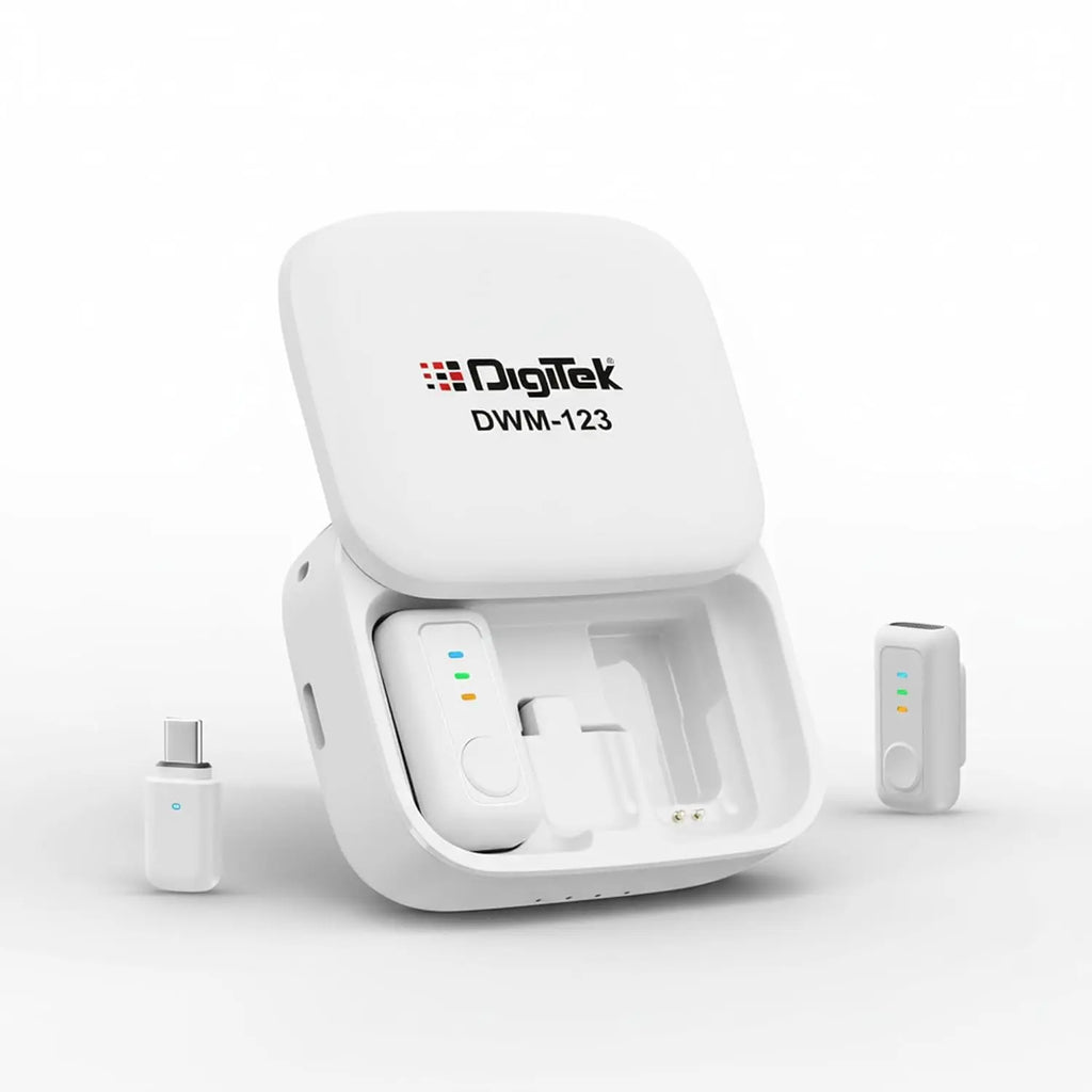Digitek DWM 123 2-in-1 Wireless Microphone with Charging Case Digitek