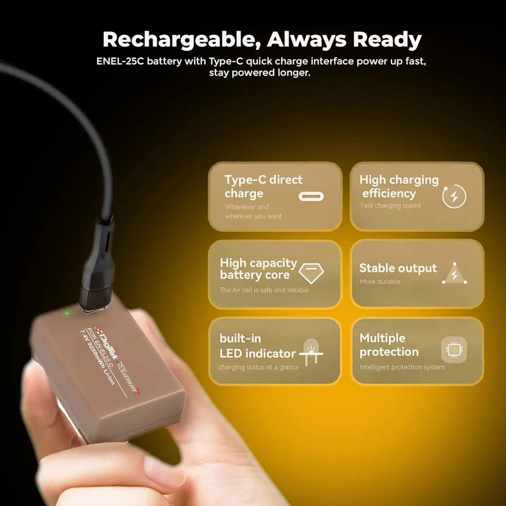 Digitek Platinum ENEL25 Type C Extra Power Battery Digitek