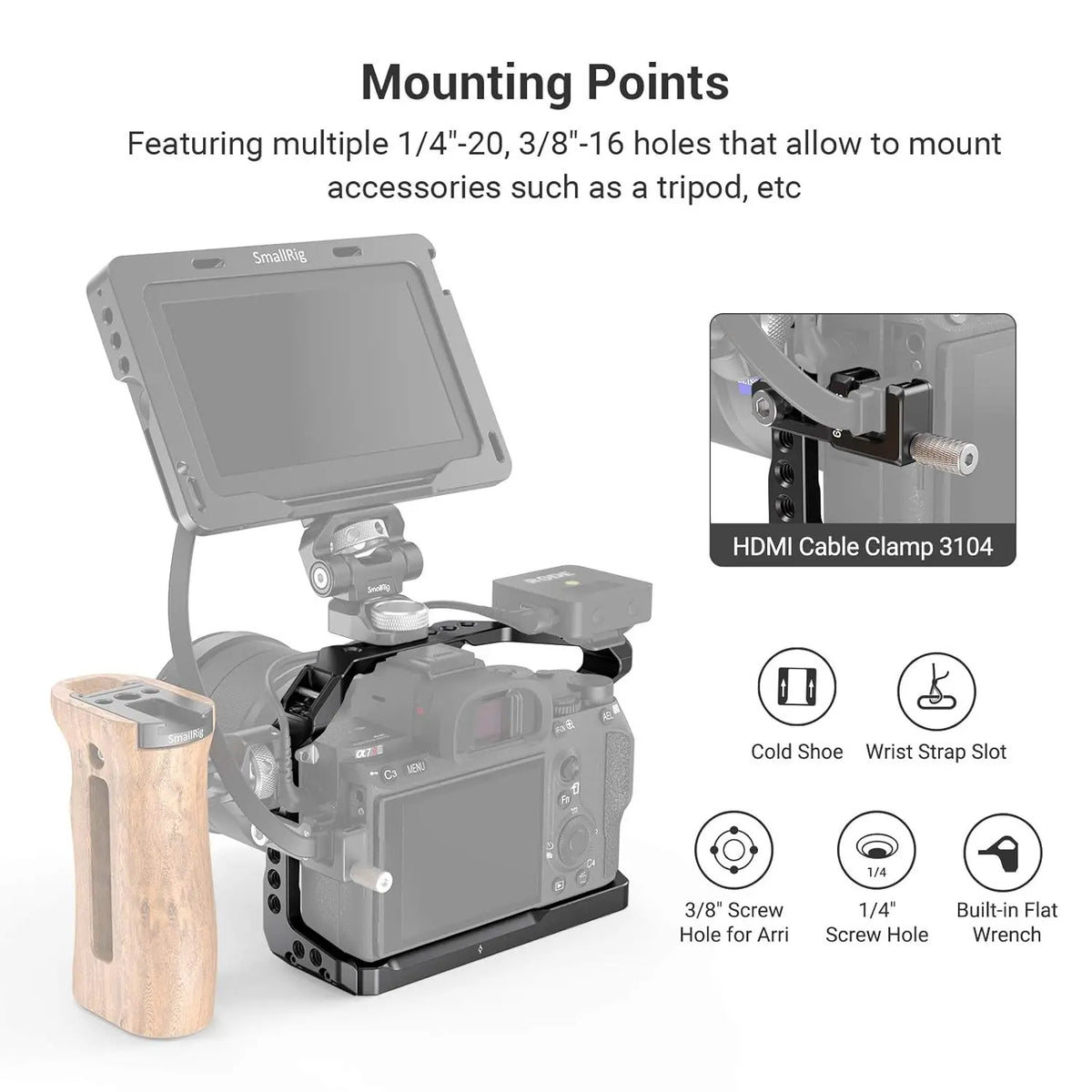 SmallRig Light Weight Camera Cage for Sony A7 III A7R III A9 2918 SMALLRIG