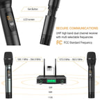 FIFINE K040 Dual Wireless Handheld Microphone System | UHF Cordless Dynamic Microphones with Dual-Channel Receiver Fifine