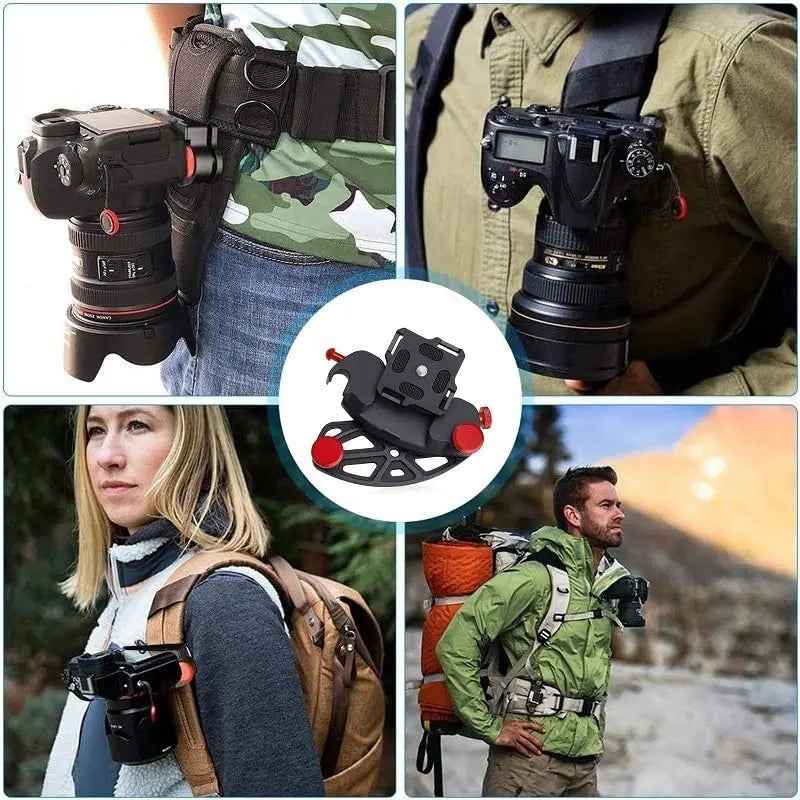 TEKTONIC Quick Release Camera Capture Clip Backpack Mount Secure Hands-Free Clip for DSLR, Mirrorless & Action Cameras