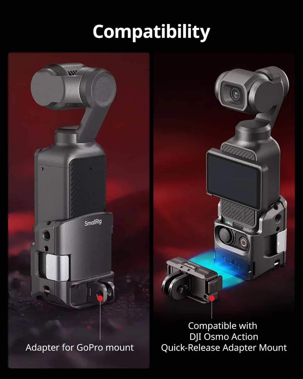 SmallRig Expansion Adapter for DJI Osmo Pocket 3 Aluminium Protective Cage 5072 SMALLRIG