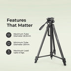 Digitek DTR 550 LW 67 Inch Foldable Tripod Digitek