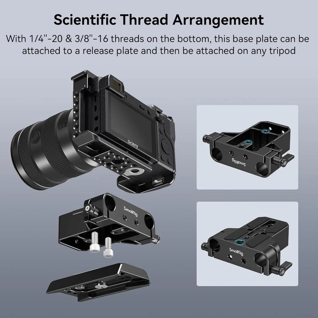 SmallRig Camera Base Plate with Rod Rail Clamp 1674 SMALLRIG