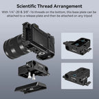 SmallRig Camera Base Plate with Rod Rail Clamp 1674 SMALLRIG
